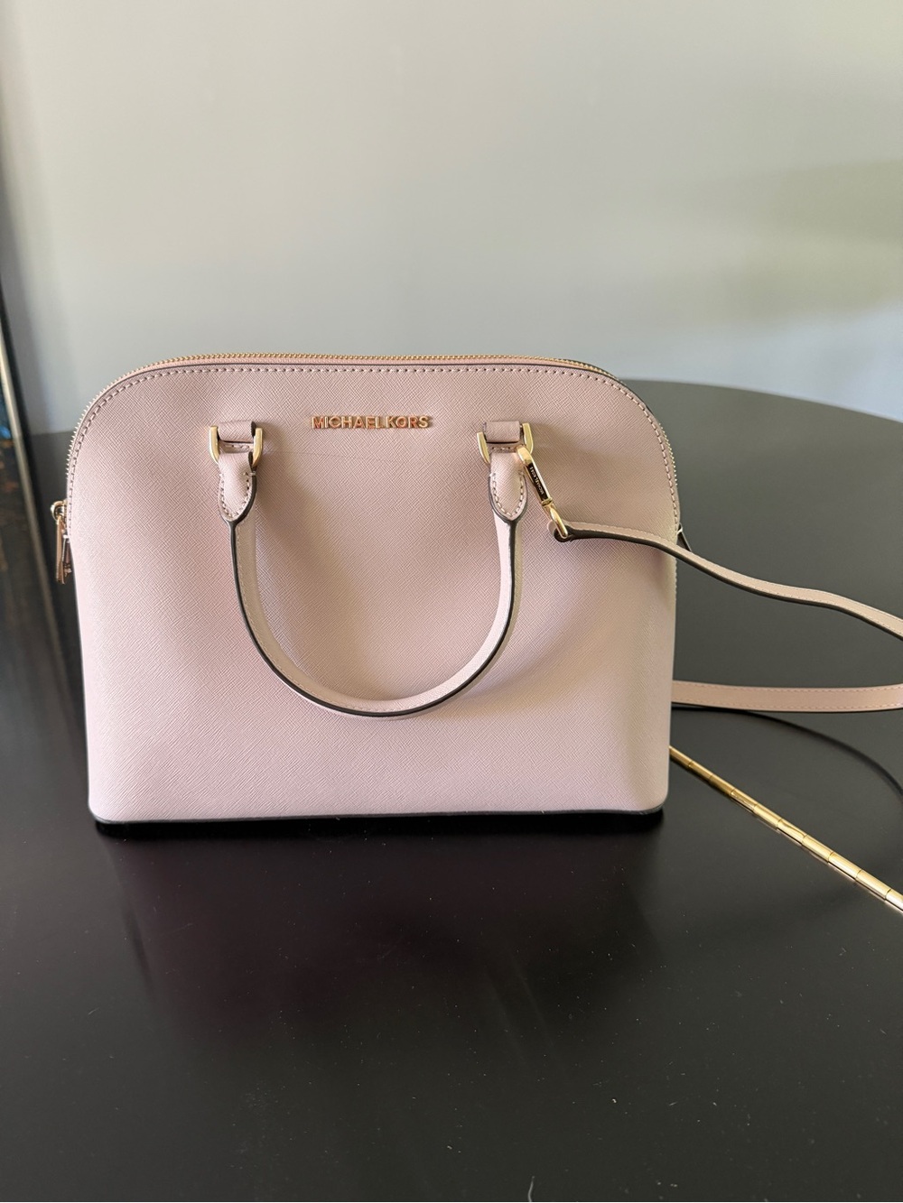 Michael Kors Pale Blush Saffiano Dome Satchel